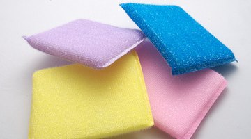 Gently remove stains with a nylon mesh sponge.